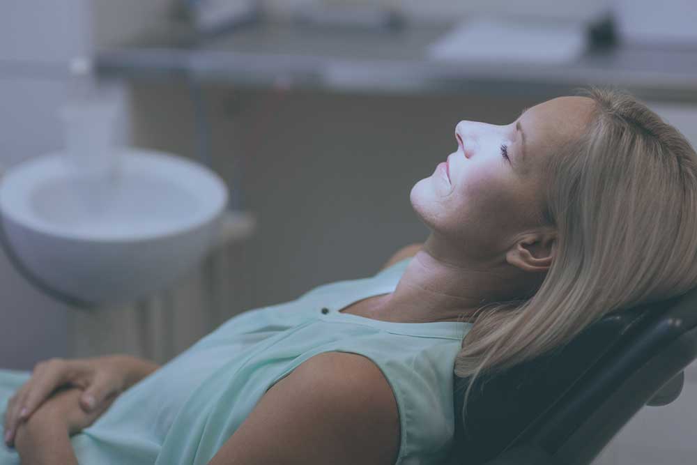 a dental patient under sedation